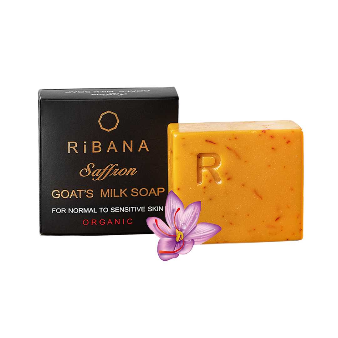 Ribana Organic Saffron Goat’s Milk Beauty Soap Bar- 110gm