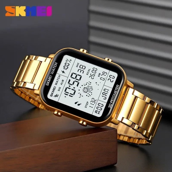 Skmei 1888 Digital Wrist Watch – Gold